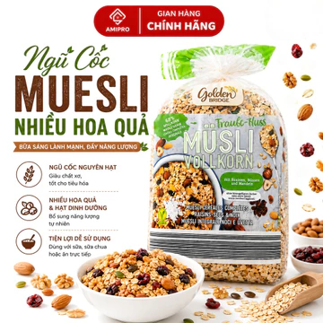 Ngũ Cốc Muesli Nhiều Hoa Quả Knusperone 1kg Ngũ Cốc Ăn Sáng Tiện Lợi Dinh Dưỡng Healthy
