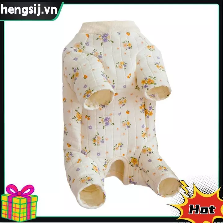 Mùa Đông Ấm Áp Cotton Thú Cưng Chó Quần Áo Cho Chó Nhỏ Quấn Bụng Chó Áo liền quần Bộ Đồ Ngủ Chihuahua Chó Con Mèo Onesie Pijamas