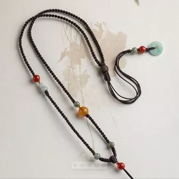 Dây đeo cổ, dây đeo mặt dây chuyền, dây treo mặt ngọc, dây phụ kiện, dây chuyền áo len nữ, dây bện thủ công, dây chất lượng cao dành cho nữ.