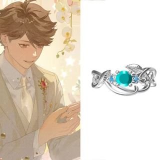 Haikyu!! Nhẫn cầu hôn của Oikawa Tetsu: Một chiếc nhẫn đơn giản, tinh tế và cao cấp, phụ kiện theo chủ đề anime và nhẫn cosplay JULT