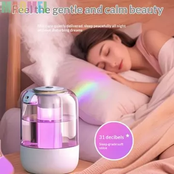 Máy phun sương để bàn MAOMEI, Máy tạo độ ẩm không khí phun sương có thể điều chỉnh 3 chế độ, Màn hình LCD sáng tạo Vòi phun kép Thiết kế lấp đầy hàng đầu Máy lọc không khí phun sương Sử dụng tại nhà