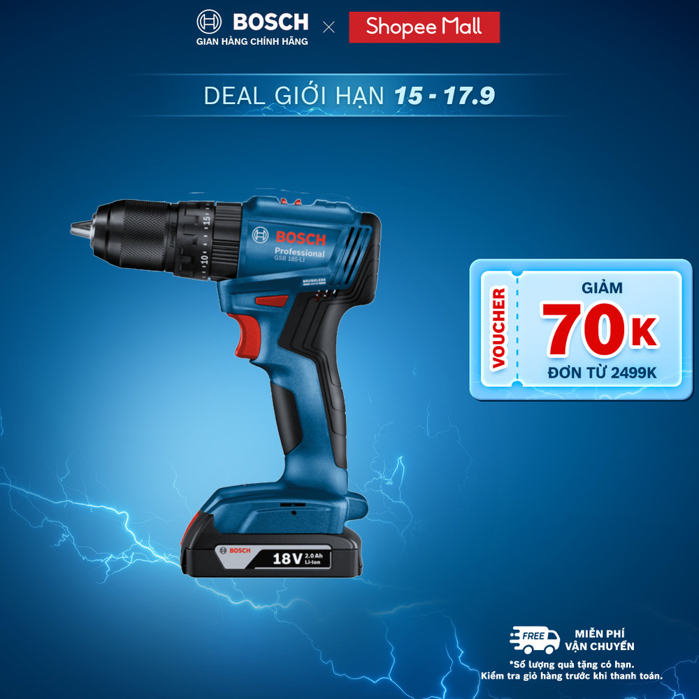 Máy khoan động lực dùng pin Bosch GSB 185-LI
