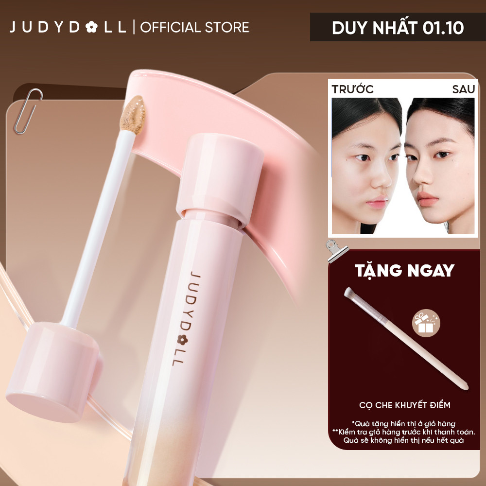 Kem Che Khuyết Điểm JUDYDOLL Liquid Concealer Che phủ tốt Che quầng thâm Không mốc Không đọng rãnh nhăn Lâu Trôi 3,2g
