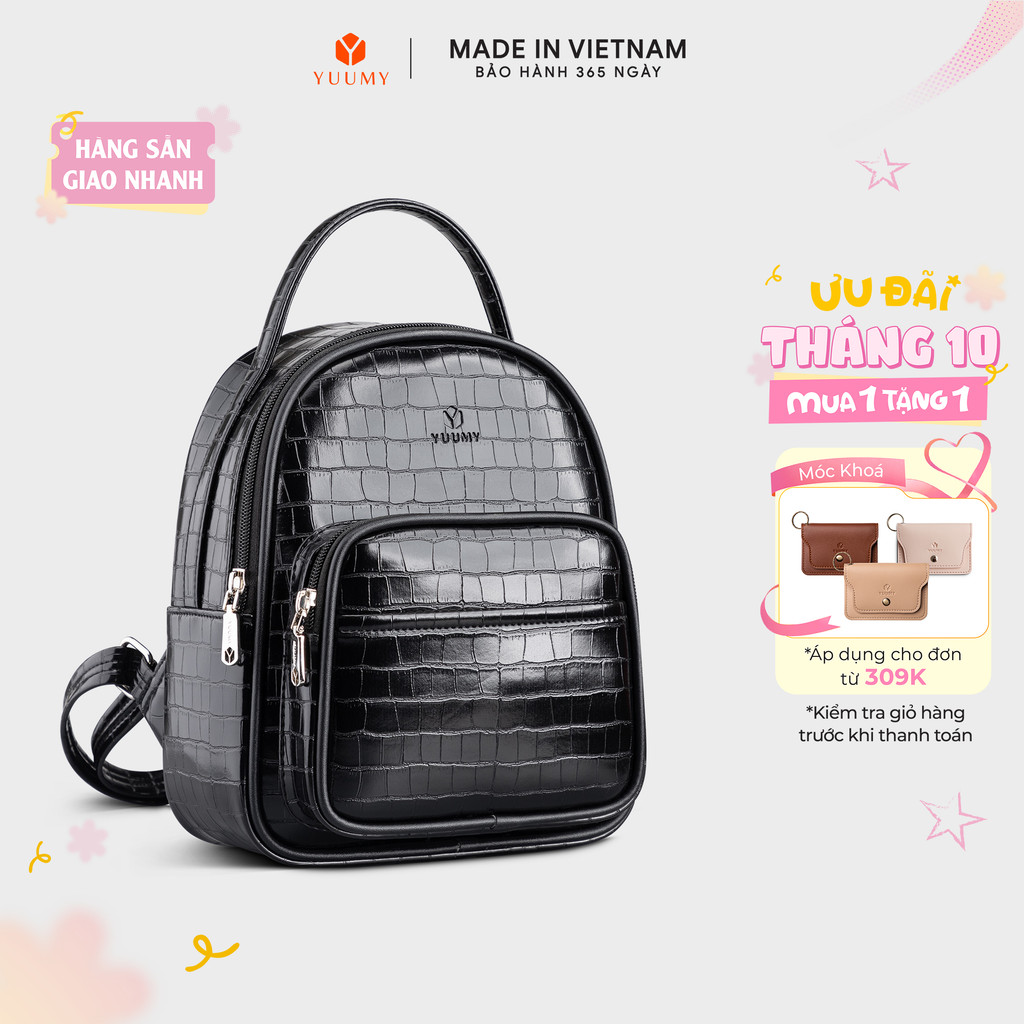 Balo Yuumy (Thời trang nữ thiết kế tối giản - Balo da Verein YBA83)