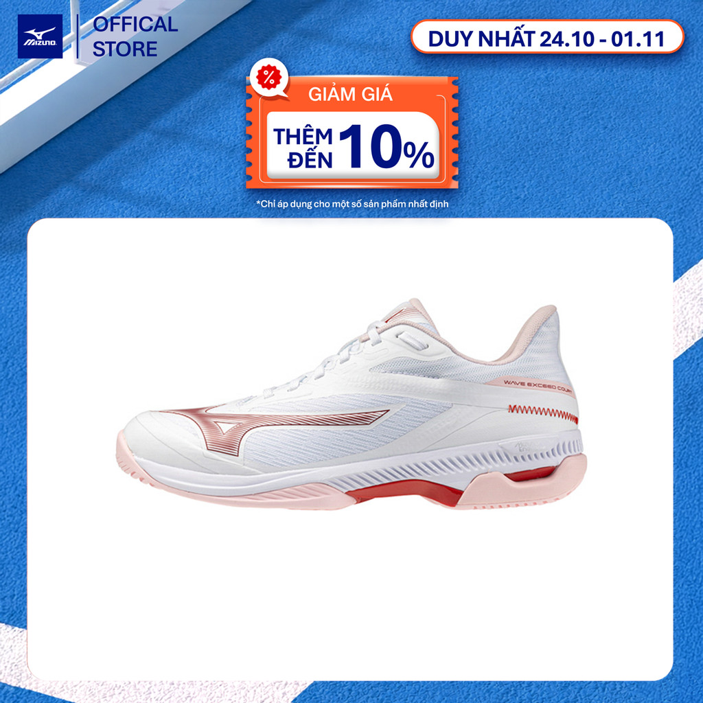 Giày Tennis NỮ WAVE EXCEED COURT AC - Hồng Xanh - 61GA251962