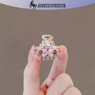 Onetimingfine Thời Trang Cua Kim Loại Kẹp Tóc Nhỏ Phụ Kiện Tóc Cho Nữ Cô Gái Hồng Kim Cương Giả Nơ Hoa Tóc Pin Bên Nổ Kẹp VN