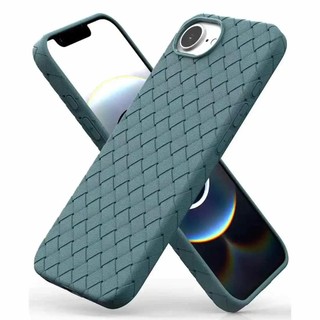 Ốp Điện Thoại Chống Sốc Họa Tiết Bện Cho IPhone 16E 16 15 14 13 12 Pro Max Plus Họa Tiết Lưới Silicon Thoáng Khí Làm Mát