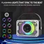 Loa ánh sáng Mecha RGB trong suốt V9, Loa di động đa năng có đèn Disco, hỗ trợ AUX / USB / TF cho bữa tiệc gia đình ADF