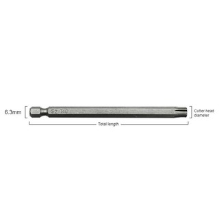 AIMVUKES Bộ Mũi Vít Hoa Thị Có Lỗ Dài Từ 50-75-100 Chân Lục Giác Thép s2 Nhiều Kích Thước