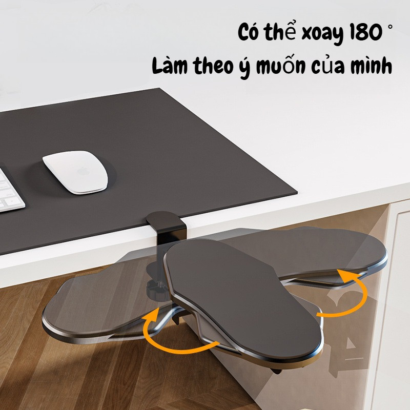 VN-Home Giá đỡ kê tay công thái học, chống mỏi, xoay và gập đa chức năng, phù hợp cho việc sử dụng chuột