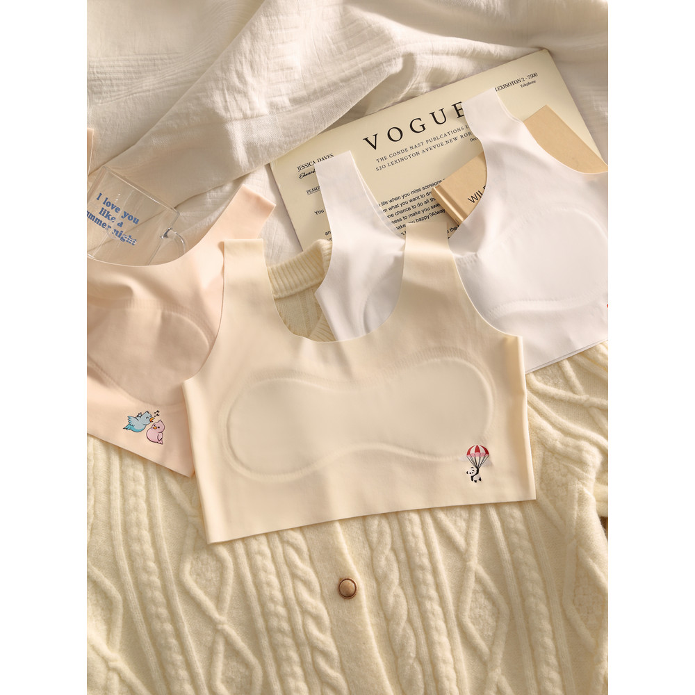 Quần Lót Bé Gái Trường Tiểu Học Trung Học Cơ Sở Phát Triển Vest Ice Silk Liền Mạch