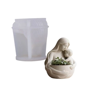 GODD Mẹ Và Con Người Trồng Khuôn Silicon Chân Nến Khuôn Nhựa Nghệ Thuật Handmade Trang Sức Trang Trí Nhà Thủ Công Proj