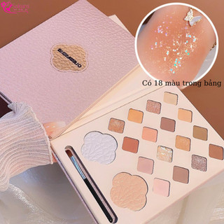 Bảng phấn mắt, má màu đẹp  Kèm Cọ Tích Hợp Phấn Má Tạo Khối Siêu Tiện Lợi Chống Thấm Nước Lâu Trôi Lên Màu Chuẩn