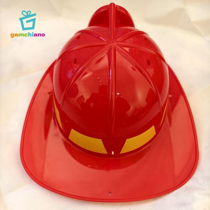 Gamchiano Dr Up Đồ Chơi Lính Cứu Hỏa Nhập Vai Dụng Cụ Chơi Mũ An Toàn Nhựa Mũ Bảo Hiểm Cho Trẻ Em Đỏ