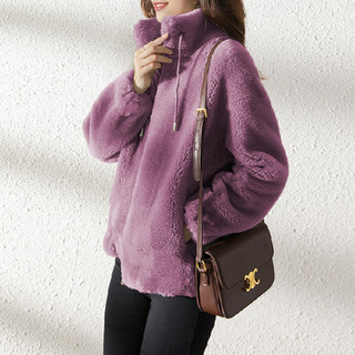 Áo Khoác Chui Đầu Sherpa Phù Hợp Mùa Đông Và Xuân Thu, Chất Liệu Polar Full-Zip Sang Trọng Màu Trơn