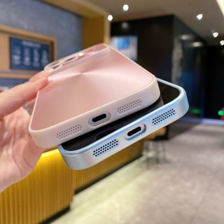 Sang Trọng Kết Cấu CD Cực Quang Ống Kính Bảo Vệ Ốp Lưng Điện Thoại iPhone 17 Air 16 15 14 13 12 11 Pro Max Plus Mờ Khung Kim Loại