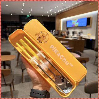 Pikachu Hoạt Hình Bộ Đồ Ăn Bộ Thìa Inox 304 Nĩa Đũa Bộ Đồ Ăn Khỏe Mạnh Thân Thiện Với Môi Trường Bộ Đồ Ăn Sinh Viên Văn Phòng Nhân Viên Bộ Đồ Ăn Di Động Trại Du Lịch