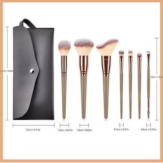 [savemoneyeveryday] 7 / 15 Chiếc Mỹ Phẩm Cọ Trang Điểm Phấn Mắt Kem Nền Đường Viền Blusher Nâu Dụng Cụ Làm Đẹp Cho Nữ [vn]