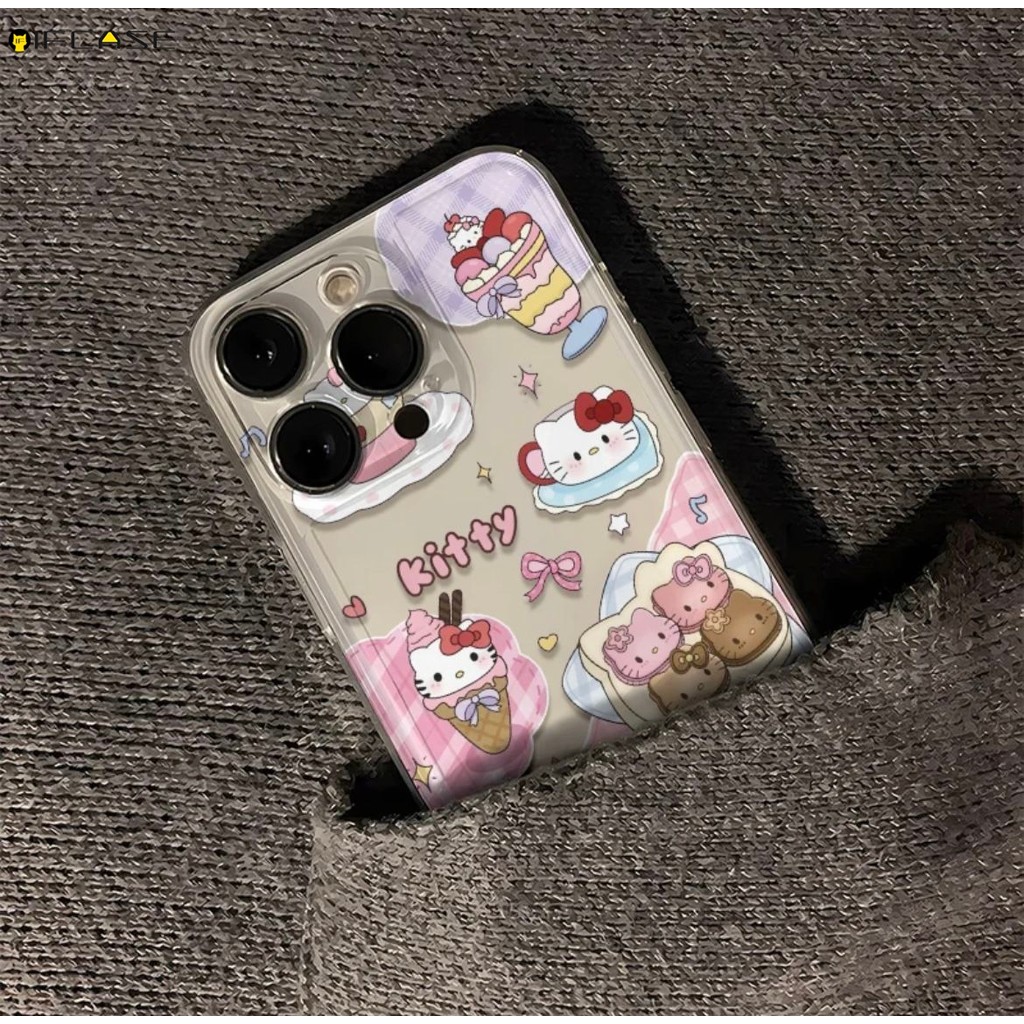 Dành Cho Xiaomi 15 14 14T 13 13T 12 12S 12T 12X 11T Mi 11 11i 10 10T 10S Pro Lite Ultra Mix 4 5G Vỏ Điện Thoại Hello Kitty Bánh Quy Kem Hồng Hoạt Hình Dễ Thương Vỏ Trong Suốt