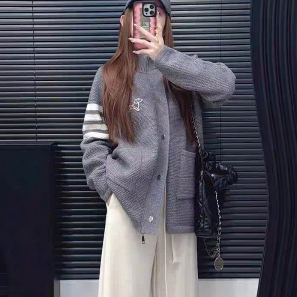 Áo Bomber Cúc Bấm 2 Túi Dệt Cún Thom KCloset Áo Khoác Len Dày Dặn Dáng Rộng Nam Nữ NA37