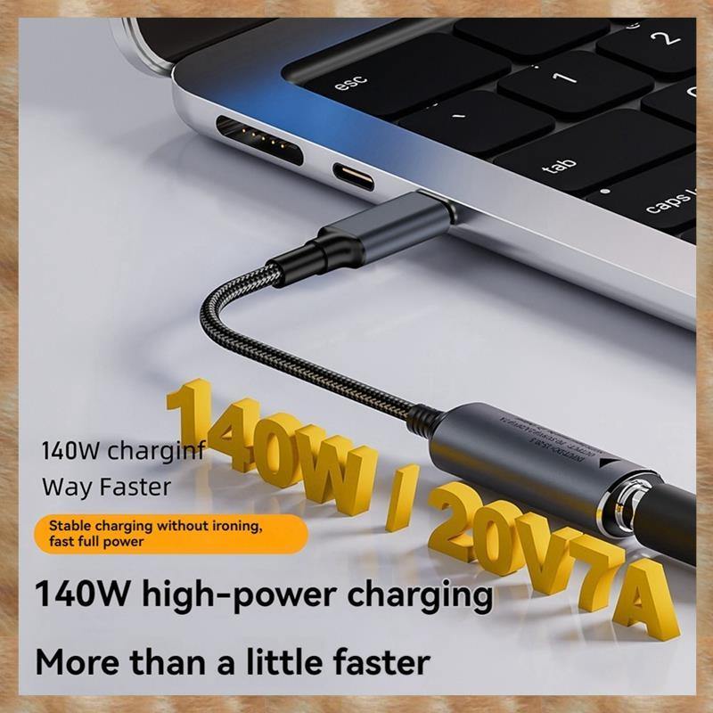 [S Z] Bộ sạc máy tính xách tay DC 140W 5V 9V 20V DC 7.4x0.6mm Nữ sang USB C Loại C PD Bộ chuyển đổi nguồn Cáp sạc nhanh