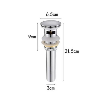 Ống thoát nước lớn Kohler K-R7120T, phụ kiện thoát nước gốm chống mùi, màu bạc/đen/vàng