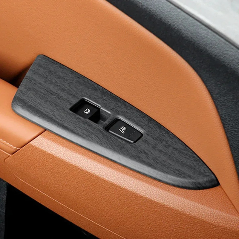 Gỗ Hạt Cửa Tay Bao Bảng Cửa Sổ Kính Nâng Nút Viền Khung Dành Cho Xe Kia Sportage NQ5 2022 2023 2024 2025 LHD