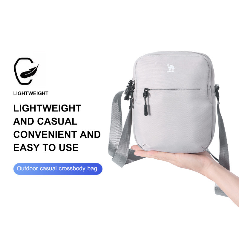 Túi đeo vai CAMEL CROWN 2.3L Túi đeo chéo màu đen, Túi lưu trữ thông thường