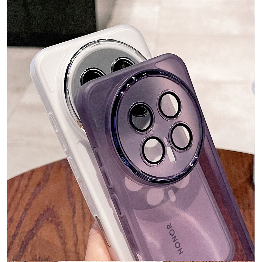 Dành cho Honor Magic8 / Magic 8 Pro Matte Case Vỏ bảo vệ ống kính máy ảnh bằng silicon trong suốt