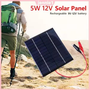 Tấm Pin Năng Lượng Mặt Trời 5W 12V Bằng Polysilicon Chống Thấm Nước Nhỏ Gọn Tiện Dụng DIY