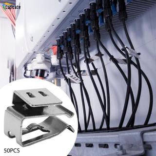 Bộ 50 Kẹp Cáp Năng Lượng Mặt Trời Kẹp Dây Thép Không Gỉ Kẹp Kim Loại Chống Trượt Kẹp Cáp Quang Điện Phụ Kiện Thích Hợp Cho Xe Kéo Thuyền