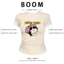 BOOM Áo Baby Tee Nữ Cotton Ôm Body-Áo Thun Ngắn Tay Y2K In Hình PhongCách Mùa Hè, Cổ Tròn Hàng Đầucách hàn quốc phong683