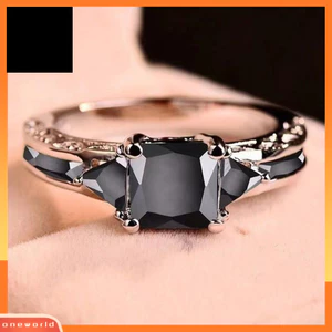 Một thế giới| Nhẫn Nữ Cubic Zirconia Châu Âu Và Châu Mỹ Rỗng Ra Vintage Hình Học Trang Trí Sáng Nữ Hứa Cưới Nhẫn Trang Sức Phụ Kiện