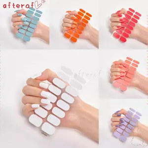 AFTEROF Bọc Móng Tay, Miếng Dán Móng Tay Bột Lấp Lánh Tự Dính, Màu Gradient Full Cover Móng Tay Nghệ Thuật Trang Trí Sơn Móng Tay Miếng Dán Nữ Cô Gái