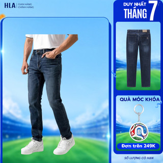 [HỎA TỐC 4H] Quần Jeans Nam HLA Cotton Co Giãn – Dáng Đứng Chuẩn Form