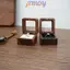 TMOY Hộp Trang Sức Quả óc chó Gỗ Chắc Chắn Nhẫn Cưới Hộp Nhỏ Trang Sức Bảo Quản Đầu Để Tìm Kiếm Hôn Nhân Nhẫn Kim Cương TMOY