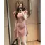Mùa hè Phong cách mới kiểu Pháp Retro Slimer Look Polka Dot Classy Dress Thời trang Váy chữ A cao cấp Niche Slim-fit