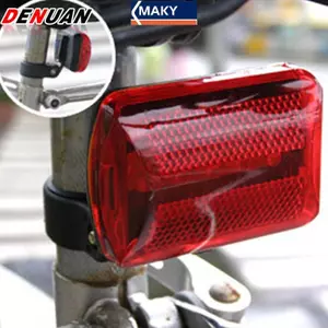 MAKY Đỏ Xe Đạp Xe Đạp Phía Sau Đuôi Đèn 5-LED An Toàn Nhấp Nháy Gắn AA Chạy Bằng Pin An Toàn Ban Đêm Đi Xe Đạp Đèn Cảnh Báo Đỏ VN