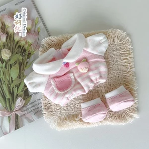 Quần Áo Cho Bé 10 / 15 / 20cm Quần Áo Búp Bê Cotton Giá Rẻ Dễ Thương Jumpsuit Giày Hai Mảnh Phù Hợp Với
