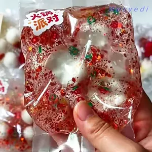 WANYEDI Bóng Trống Da, Trang Trí Lấp Đầy Co Giãn Bóp Bóng Vỏ, Vui Nhộn Lấp Lánh Mới Lạ Fidget Bóng Đồ Chơi Giải Phóng Căng Thẳng