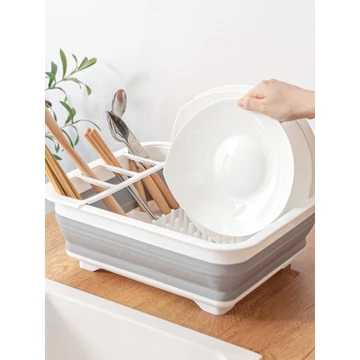 Giá để bát đĩa Giá để bát đĩa Giá để bát đĩa Giỏ đựng Nhà bếp để đồ nhà bếp để đồ di động có thể gập lại để đồ