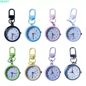 Đồng hồ đeo tay móc chìa khóa QEARY, Đồng hồ bỏ túi móc khóa dễ đọc bằng kim loại, Đồng hồ bấm giờ mặt số rõ ràng Số kích thước nhỏ gọn Hẹn giờ thi sinh viên nhẹ Dịch chuyển bệnh viện