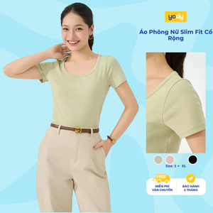 Áo Phông Nữ Yody Slim Fit thun Cổ Rộng Mềm Mại Co Giãn WCTS26S002