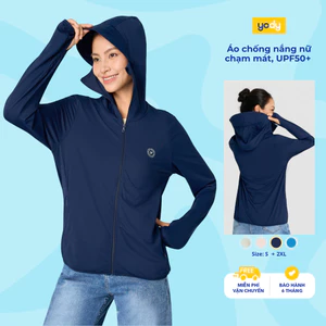 Áo chống nắng nữ Yody dáng suông basic, chống tia UV, mũ che full mặc tiện lợi thoải mái WCSJ26A005