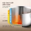 Bộ nồi inox Morico cán rời, Inox 304 Cao Cấp, Tay Cầm Tháo Rời, Dùng Được Cho Mọi Loại Bếp, Lò Nướng