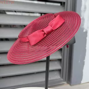 WEETW Vintage Fascinator Mũ, Pháp Thanh Lịch Lưới Nơ Đầu, Mũ Trang Trọng Thời Trang Retro Hoa Hóa Trang Tóc Ban Nhạc Chụp Ảnh