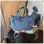 SQ11 Denim sức chứa lớn mùa hè 2026 túi đeo vai đơn giản và phong cách mới dành cho túi xách đi lại lớp học