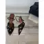 TT Thêu Hoa Mũi Nhọn Giày Sandal Nữ Mùa Hè Một Từ Dây Đeo Stiletto Giày Thời Trang Tính Khí Dép Dép Nửa Dép