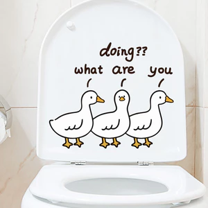 Vệ Sinh ph-qt1049 Miếng Dán Vịt Chống Thấm Nước Tự Trang Trí Dính Sáng Tạo Miếng Dán Vệ Sinh Xuyên Biên Giới Miếng Dán Vệ Sinh