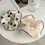 HFSHY Vải Thời Trang Tóc Scrunchies Mềm Co Giãn Dây Buộc Tóc 1 Chấm Trái Tim In Hoa Cho Thiếu Niên Bé Gái Trường Phụ Kiện Tóc VN